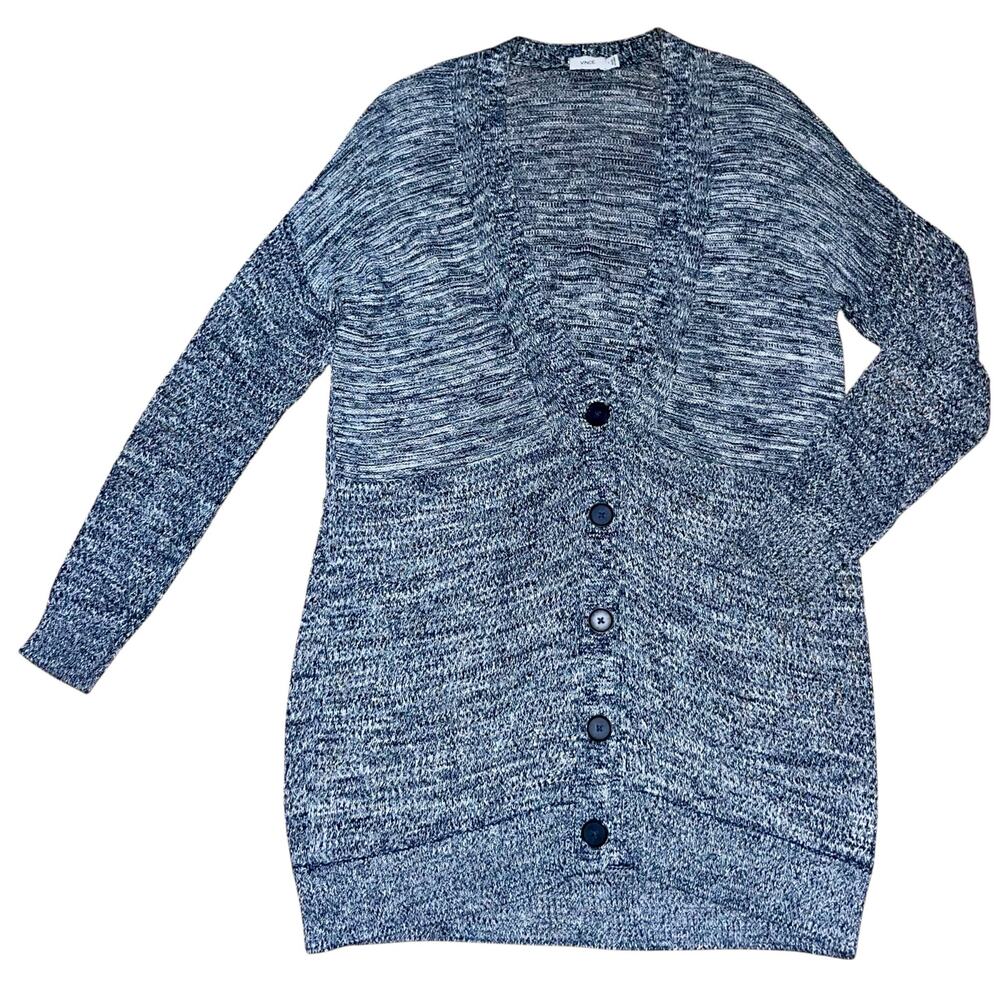 Vince Long Cardigan Sweater Boyfriend Drop Shoulder